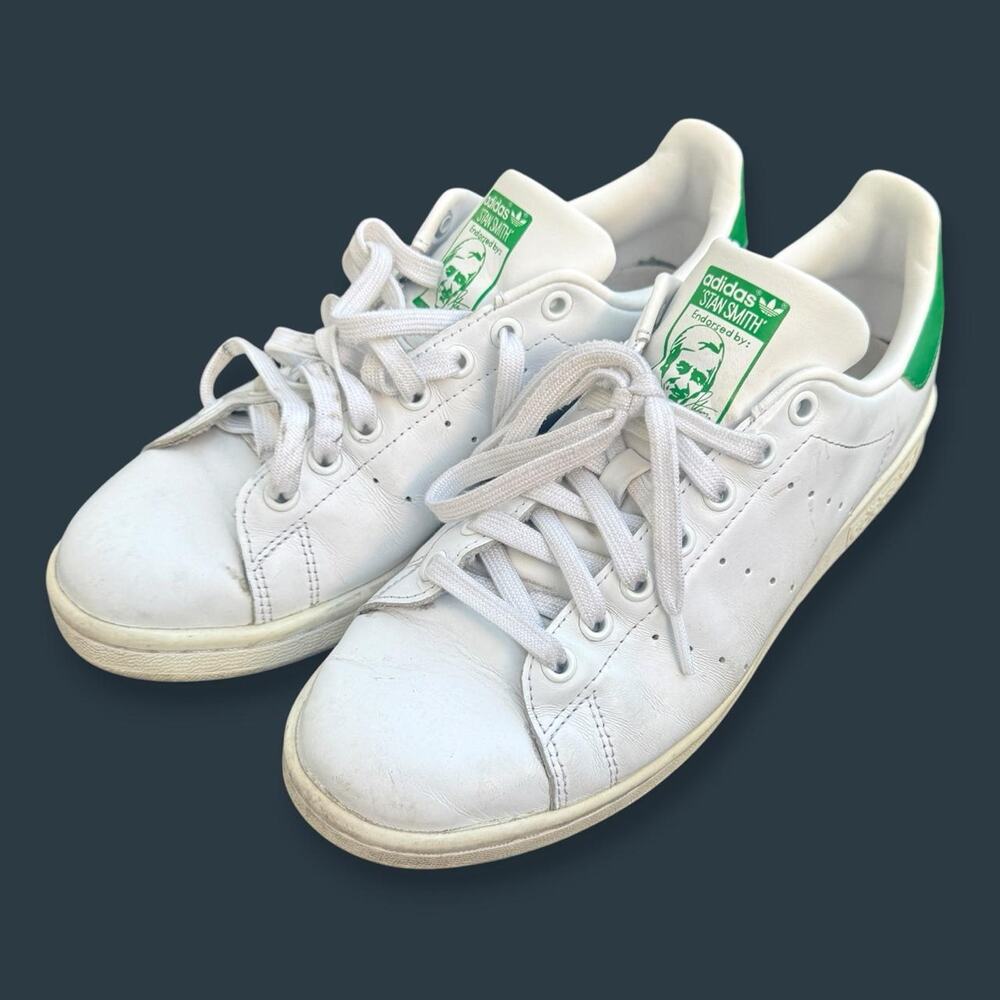 Adidas Originals Stan Smith White Sneakers Size 9 Men’s Green Accent Streetwear